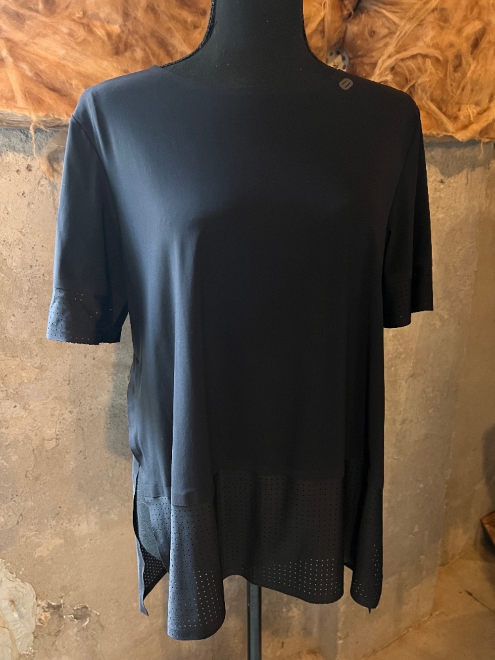 Sweaty Betty Black Perforated Athleisure Top